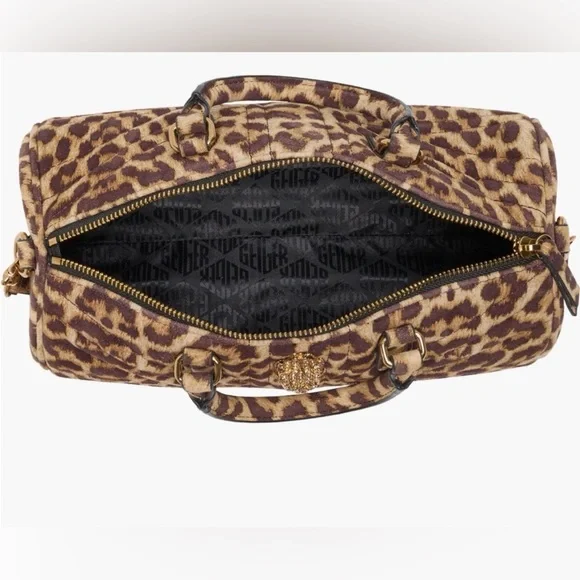 Kurt Geiger Leopard Print Barrel Bag - Picture 4 of 5